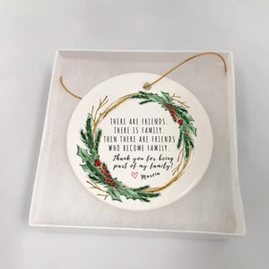 PERSONALIZED Friend Christmas Ceramic Ornament, Friendship Gift Ideas ...