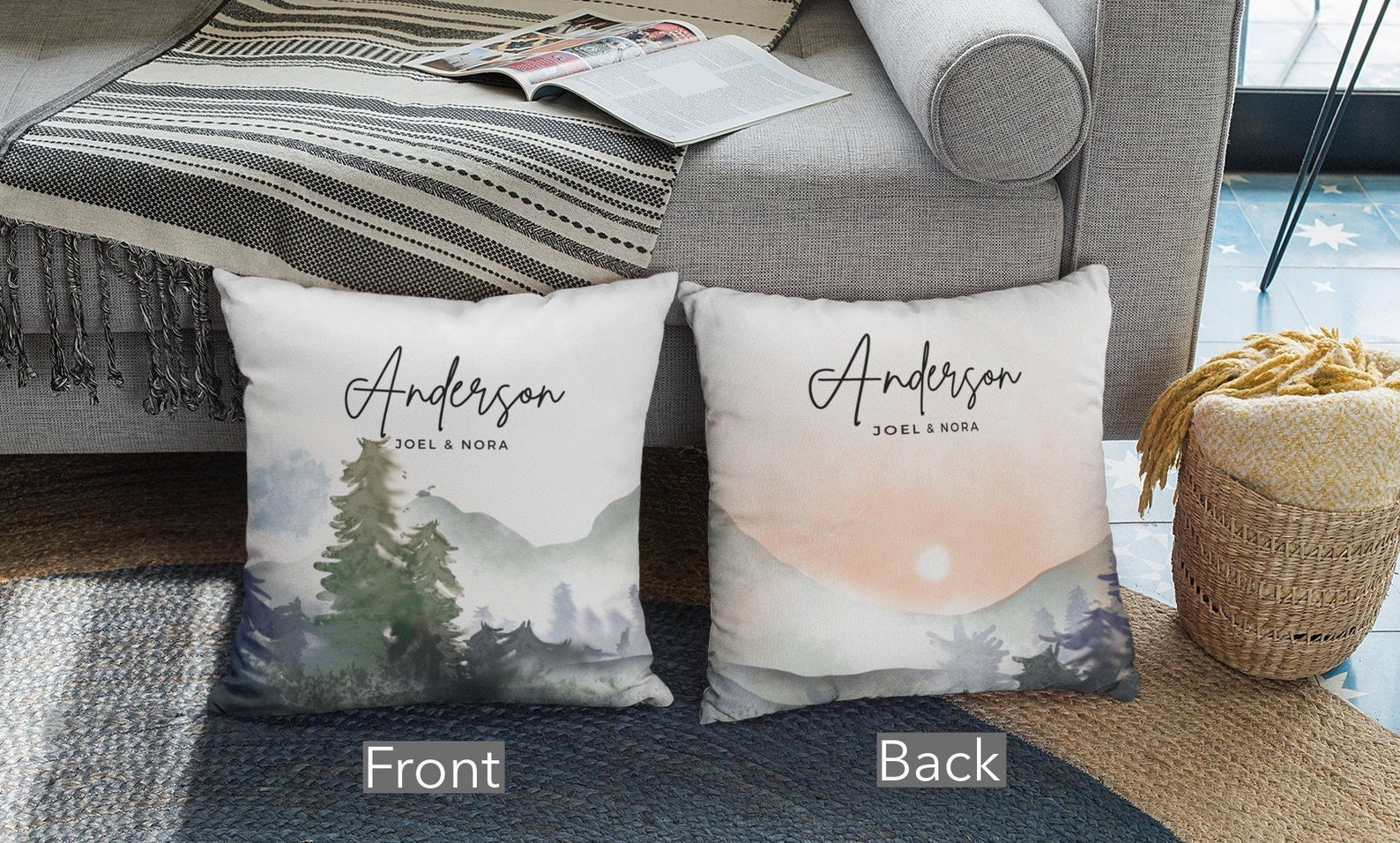 Personalized Family Throw Pillow Family Names Throw Pillow Etsy