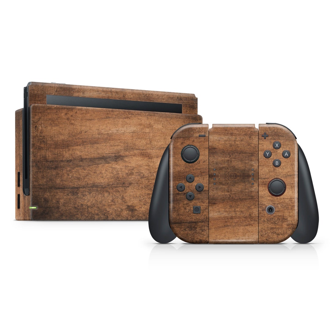 Worn Wood Nintendo Switch Skin, Classic Brown Wooden Design Decal for ...