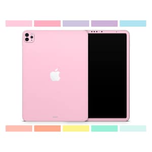 iPad-skin Signature Pastel Series, babyblauw roze paars lavendel zachte pastel, effen kleur Apple iPad Pro sticker wrap, aangepaste iPad Air Mini