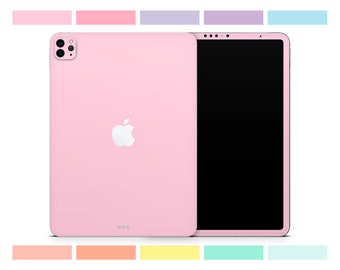 Signature Pastel Series iPad Skin, Baby Blue Pink Purple Lavender Soft Pastel, Solid Color Apple iPad Pro Decal Wrap, Custom iPad Air Mini