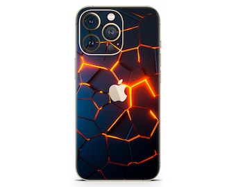 Skin pour iPhone Volcan, Signature The Core Magma pour iPhone 13, iPhone 12 Pro Max, iPhone 11, iPhone X, iPhone SE XS, Sticker vinyle intégral