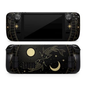 Yin Yang Koi Steam Deck Skin: Dark Gold Fish 3 M Vinyl Aufkleber
