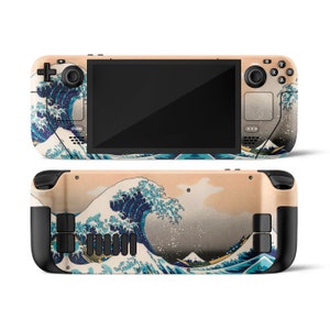 Great Wave Off Kanagawa Steam Deck Skin, Hokusai Wave Japanese Art Design, SteamDeck Console Decal Wrap, Custom Steam Deck OLED, 3M Vinyl