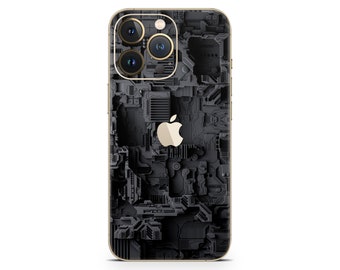 Cyber Armour iPhone Hülle: Schwarz 3 M Vinyl Aufkleber