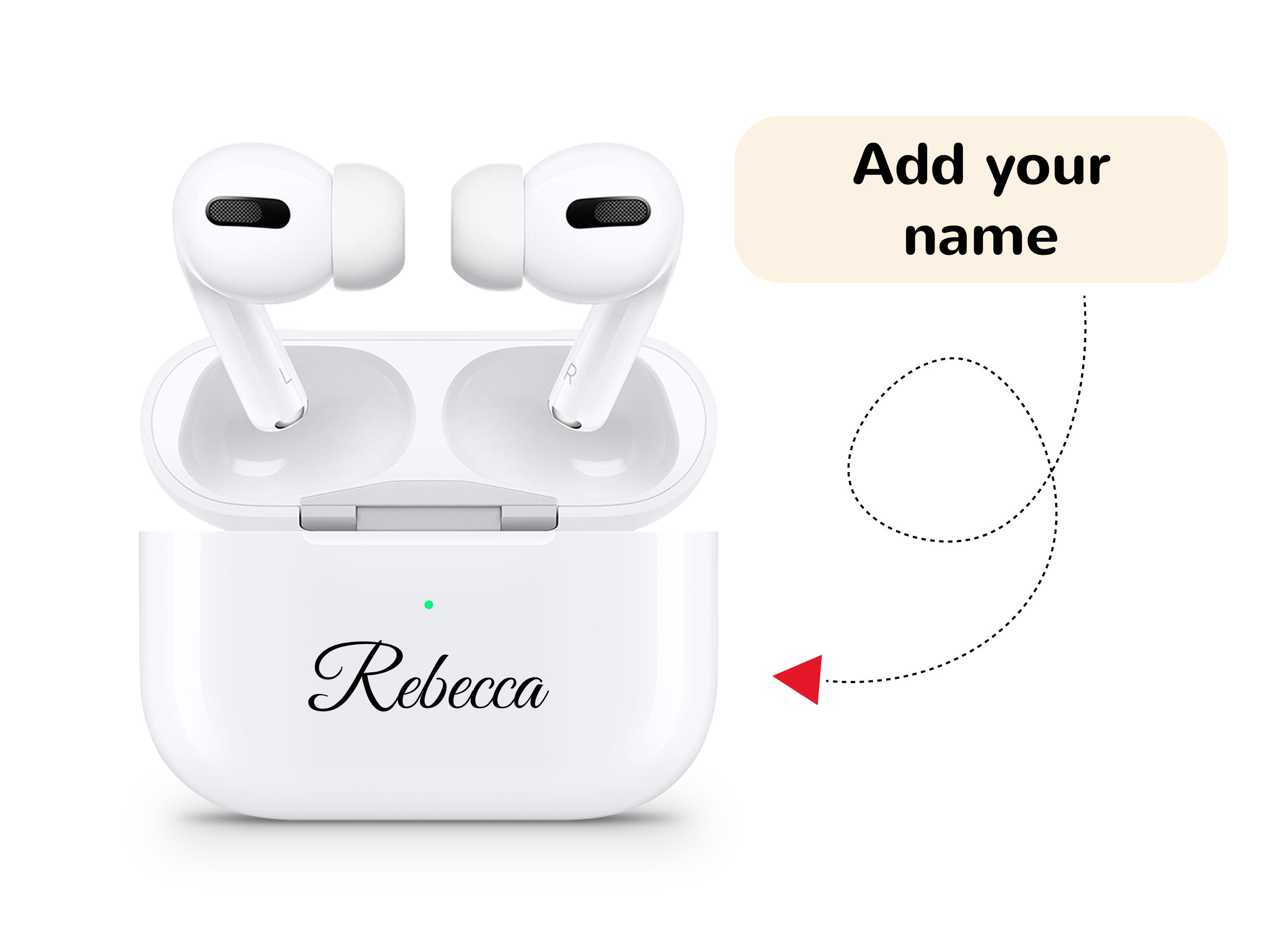 Tirita Funda de funda AirPod personalizada para AirPods 1 2 3