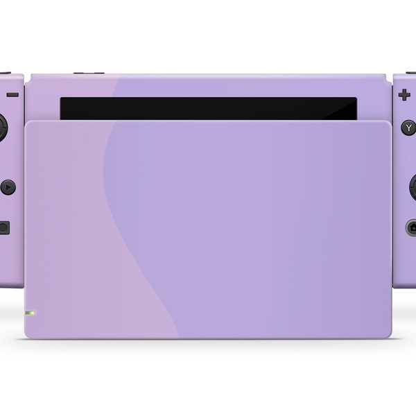 Love It Purple Skin per Nintendo Switch, Lilla Solid Pastel Color Joycons Console Dock 3M Vinyl Decal Sticker, Custom Switch Full Wrap