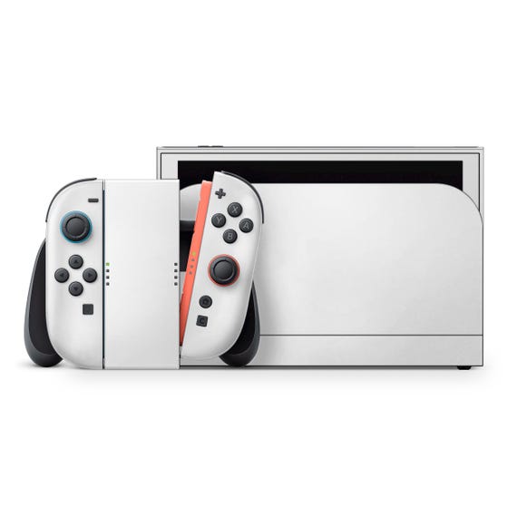 Avalanche White Nintendo Switch 2 Skin: Minimalist 3M Vinyl Decal
