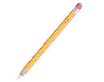 クラシックイエローのApple Pencilスキン、レトロApple Pen第1世代と第2世代のデカールラップステッカー、カスタムPencil Gen 1とGen 2、3Mビニール