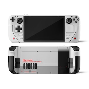 Skin per NES Super Nintendo Steam Deck, Decalcomania per valvola SteamDeck ispirata alla console di gioco retrò, Skin in vinile 3 M per console di gioco Steam dal design personalizzato