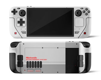 NES Super Nintendo Steam Deck Skin, Retro Gaming Console Inspired SteamDeck Valve Decal Wrap, Custom Design Steam Game Console 3M Vinyl Skin