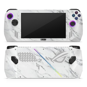 White Marble Rog Ally Skin, Soft Marble Print Design, Asus Rog Ally Console Decal Wrap, Custom Gaming Console Sticker, Premium 3M Vinyl