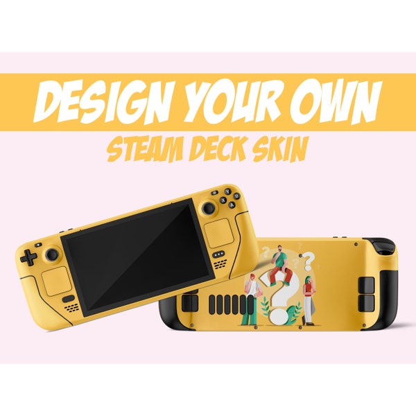 Aanpasbare Steam Deck Skin, maak je eigen aangepaste ontwerp voor SteamDeck OLED Decal Wrap, gepersonaliseerde Steam Console Skin Sticker, 3M Vinyl
