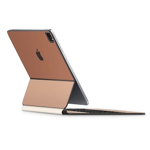 Brown Shades Magic Keyboard Skin, colore beige caffè latte marrone, skin per tastiera Apple iPad Decal Wrap, tastiera personalizzata, vinile 3 M Premium