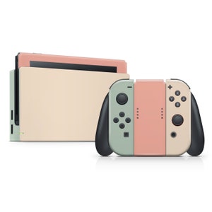 Nintendo Switch-skin pastelkleuren, zachte retro pastelkleurige sticker voor Nintendo Switch, custom Switch-joycons en consoleomslag, vinylhoes van 3 m
