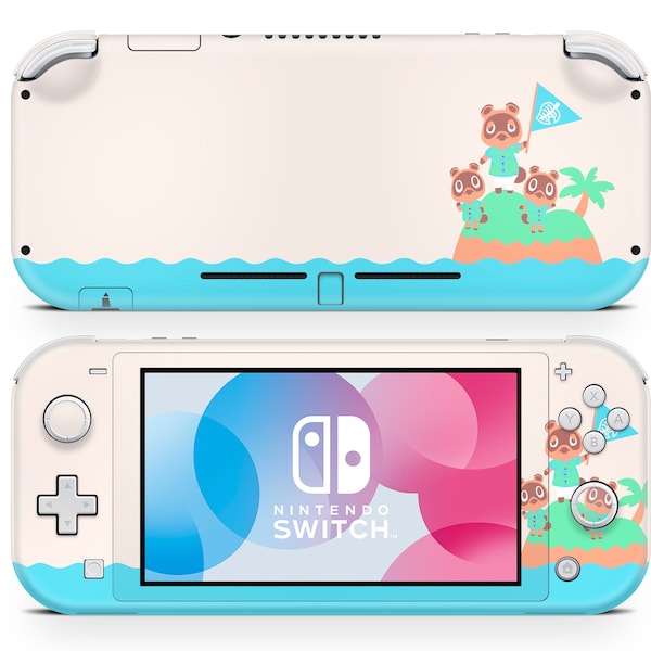 Cute Bears Nintendo Switch Lite Skin, New Horizons Limited Edition Switch Lite Console Decal Wrap, Custom Switch Lite 3M Vinyl