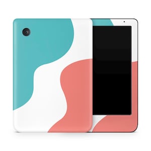 Tide Kobo Skin, Aesthetic Orange Teal Color Waves Design for Kobo Clara Nia Libra eReader Decal Wrap, Custom Kobo Protective Cover, 3M Vinyl