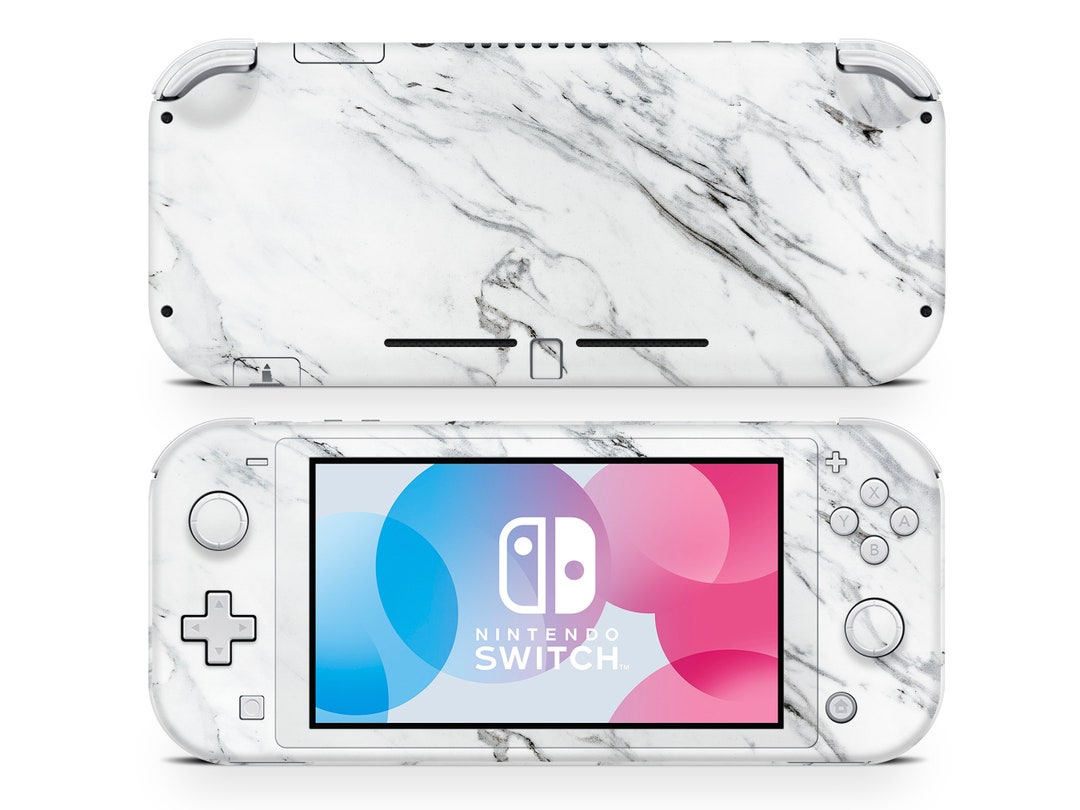 White Marble Nintendo Switch Lite Skin White Minimalist Etsy