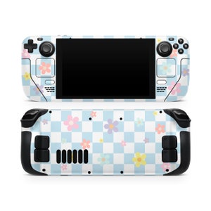 Daisy Gingham Steam Deck Skin: Decalcomania in vinile floreale retrò pastello
