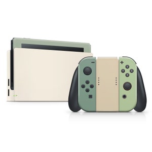 Nintendo Switch skin natuurlijke kleur, saliegroen Eden Matcha zachte crème sticker sticker voor Joycons Dock Console, custom switch wrap, 3 m vinyl