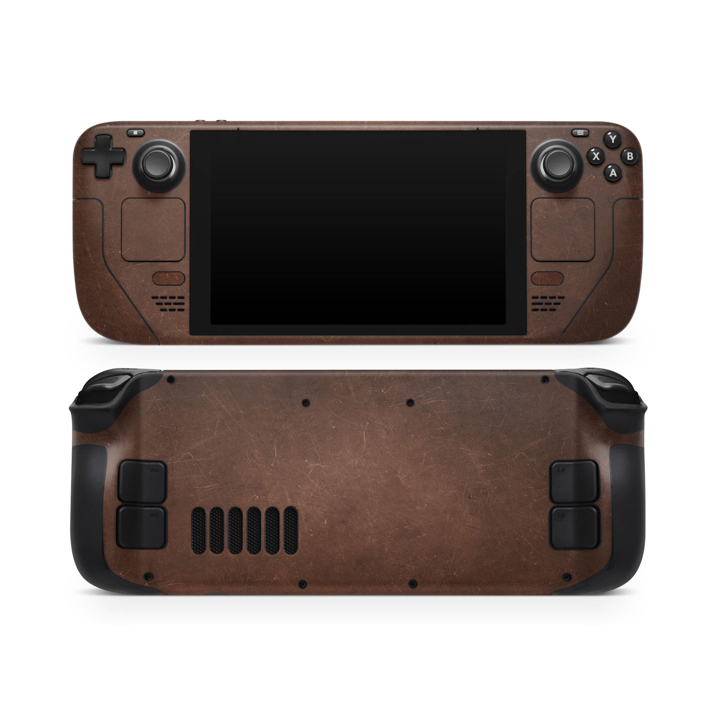 Brown Leather Steam Deck Skin: 3M Vinyl Wrap, Scratch Protection