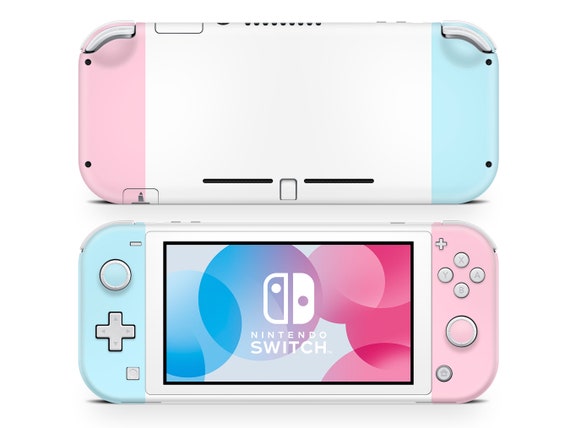 Pink & Blue Nintendo Switch Lite Skin, Cute Pastel Pink Blue Mint Switch  Lite Skin Console Decal Wrap, Custom Color Switch Lite Vinyl Skin