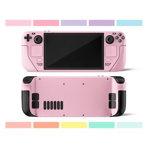 Signature Pastel Series Steam Deck Skin, Paars Lavendel Roze Geel Zachte Pastelkleur, Effen SteamDeck OLED-sticker Wrap, Premium 3 M-vinyl