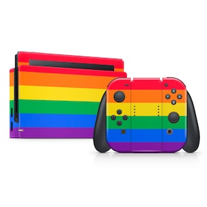 Vinilo adhesivo 3M para Nintendo Switch con diseño arcoíris