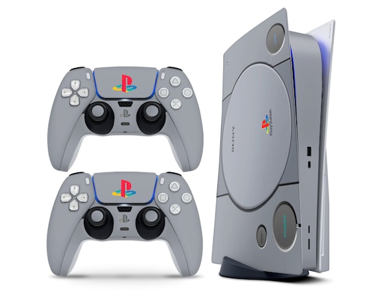 Retro Playstation 1 Inspired Skin for PS5 Classic Grey Design 