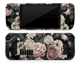 Roses Steam Deck Skin, Retro Natural Aesthetic Flowers Design, Floral SteamDeck OLED Decal Wrap Sticker, Custom Steam Deck Cover, 3M Vinyl