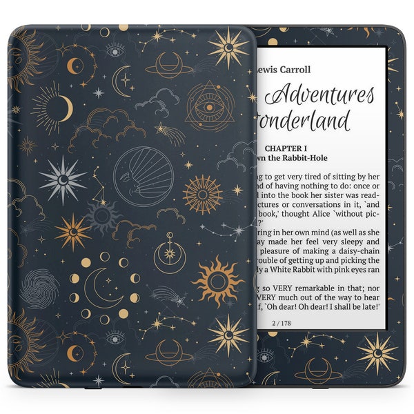 Skin pour Kindle d'observation des étoiles Constellation, couverture d'autocollants pour Kindle d'Amazon Night Space Galaxy Cosmos, vinyle 3M d'autocollants pour livre électronique Kindle personnalisé