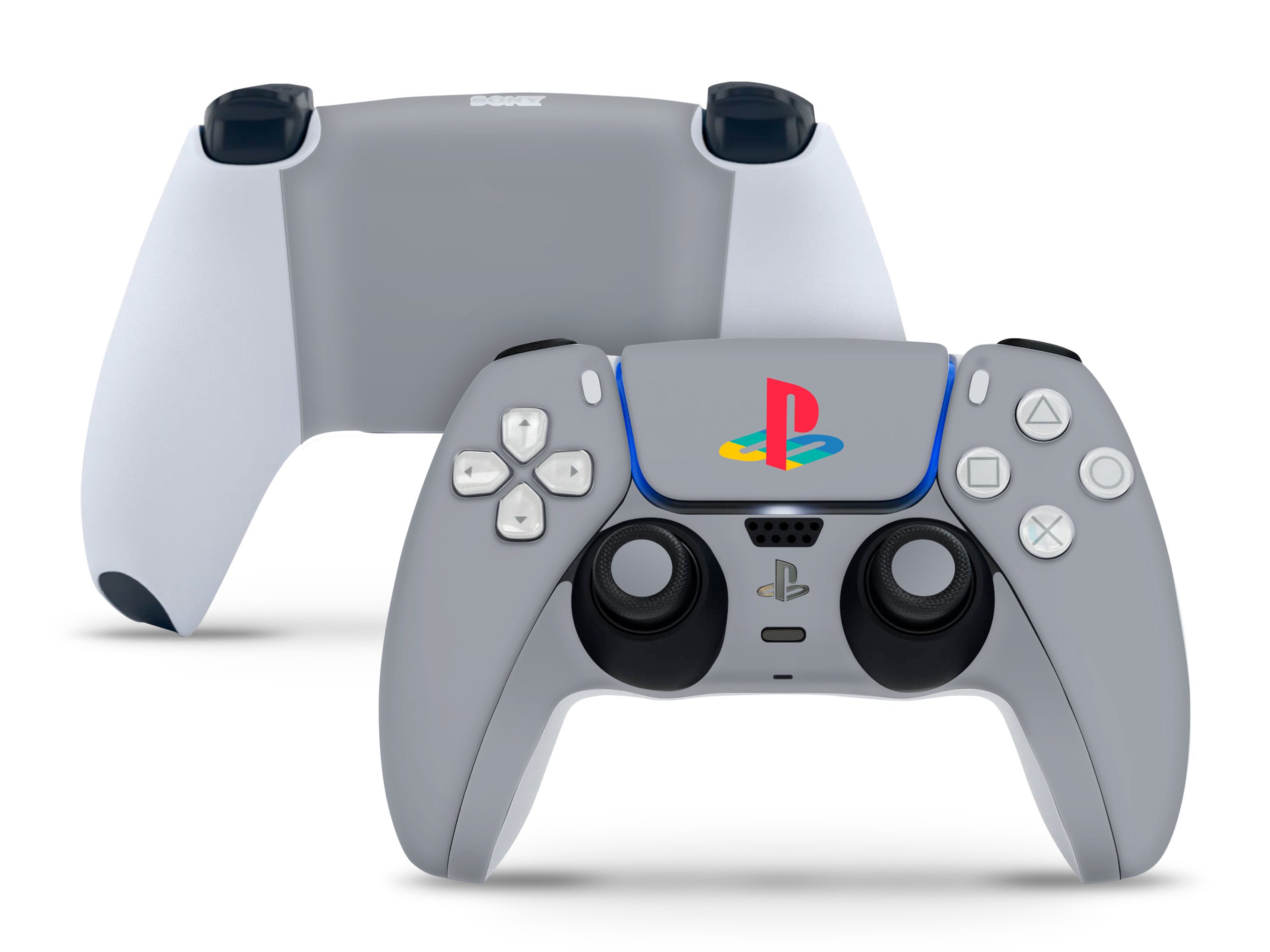 coque ps5 vintage ps1 gris mat