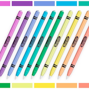 Blue Crayola Colored Pencils Set of 5 or 10 With Sharpener 