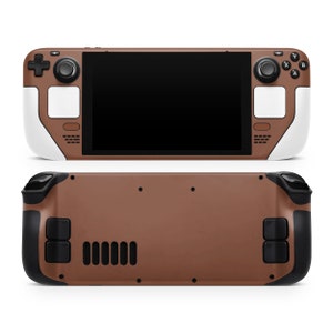 Two Tone Steam Deck Skin, Brownk and White Trackpads Skin for SteamDeck Gaming Console Decal Wrap, Custom Steam Deck Cover Sticker, 3M Vinyl