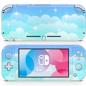 Magic Clouds Nintendo Switch Lite-skin, blauwe sterrenhemel Esthetische skin voor Nintendo Switch Lite-console, Switch Lite volledig omwikkeld vinyl