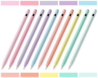 Signature Pastel Series Apple Pencil Skin, Solid Color Baby Blue Pink Purple Teal Mint, Apple Pen Gen 1 & Gen 2 Decal Wrap, Custom Vinyl
