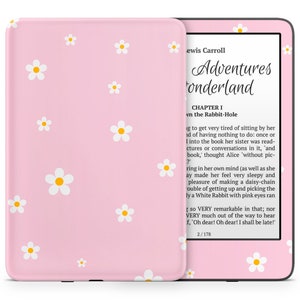 Babyroze madeliefje Kindle Skin, schattige bloem zachtroze pastelbloemen knusse Amazon Kindle-stickeromslag, stickeromslag Kindle e-reader e-reader, vinyl van 3 m