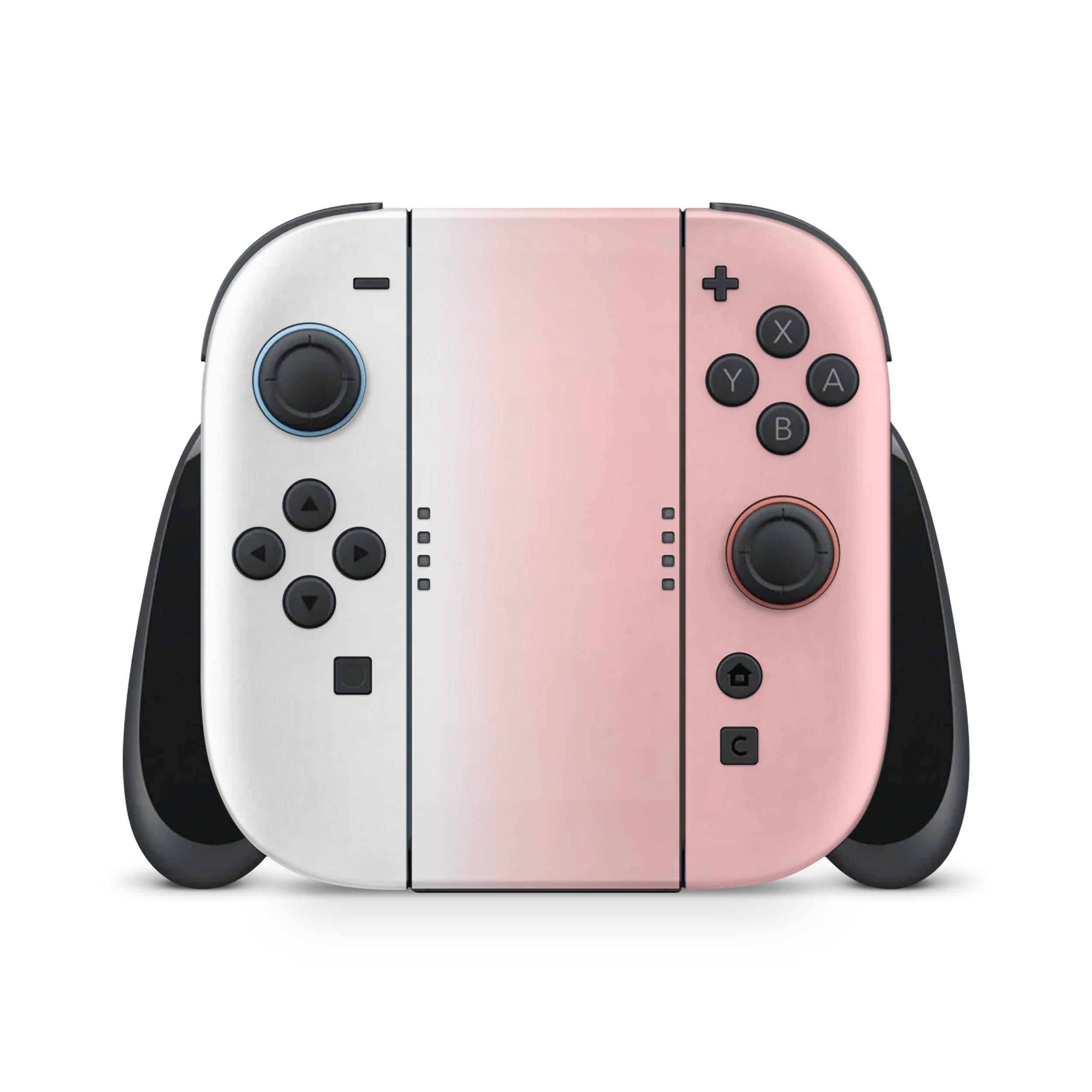 カスタムJoy-con　WHITE×PINKメタリック2 Custom Nintendo Switch Joy-Con Controllers Pink with White