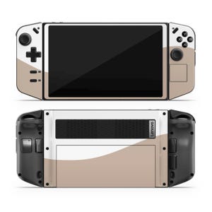 Latte Brown Wave Design Legion Go Skin: 3 M Vinyl Decal Wrap