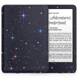 Holographic Galaxy Kindle Skin: Cosmic Night Stars Design, 3M Vinyl Decal