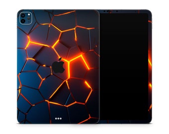 Volcano iPad Skin, Signature The Core Magma, Modern Apple iPad Pro Cover Decal Wrap, Custom iPad Pro Air Mini Premium 3M Vinyl