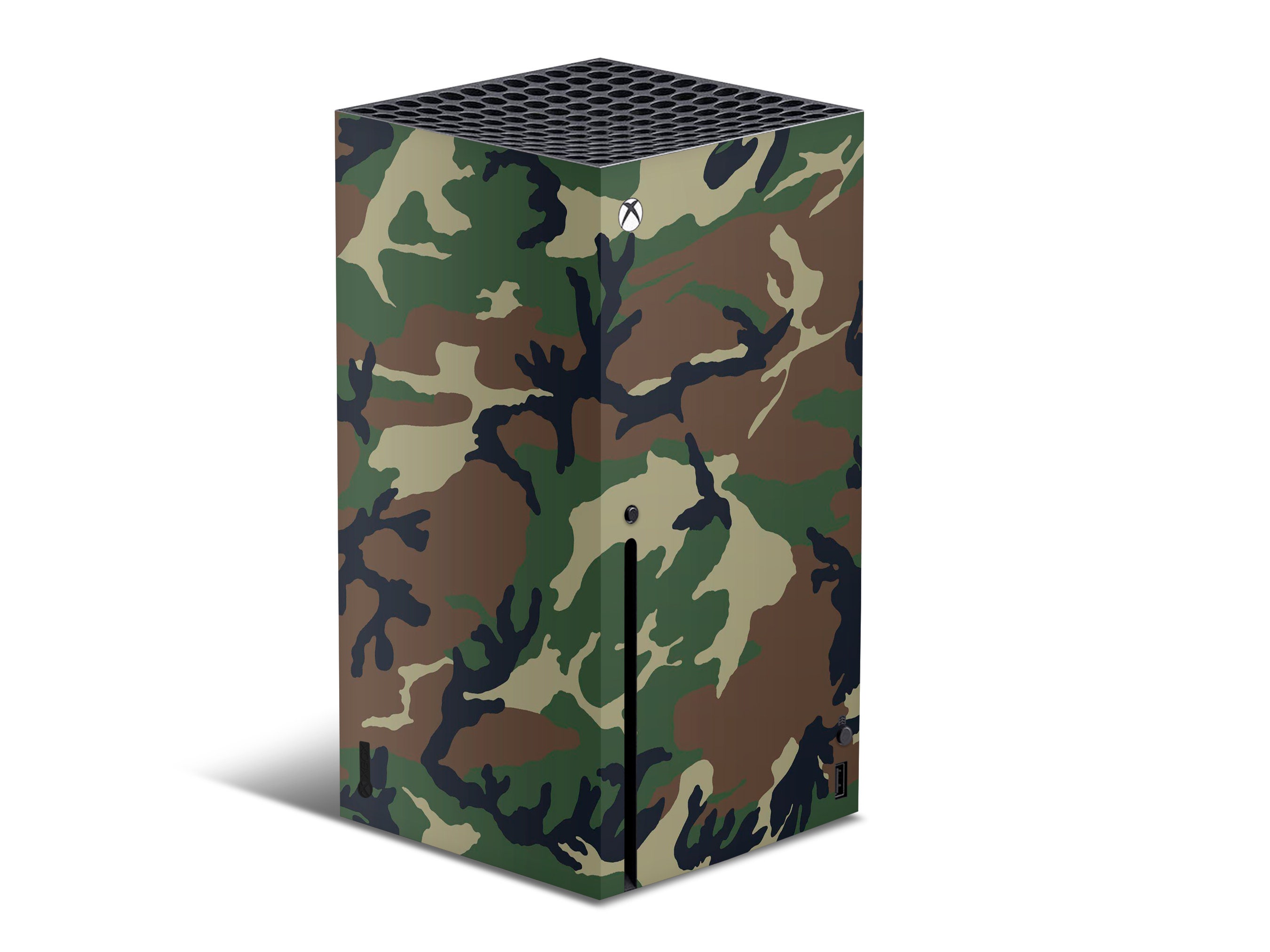 Adesivo In Vinile Per Xbox Series X – Motivo Frammenti Astratti Verde – Decalcomania Personalizzata