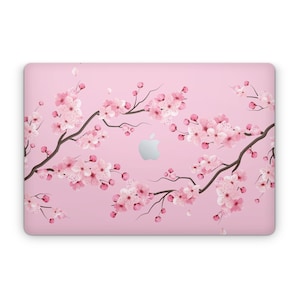 桜の MacBook スキン、美しい日本の桜、パステルピンクの MacBook Pro ラップトップ デカール ラップ、MacBook Air カバー、コンピューター ラップ 3 M ビニール