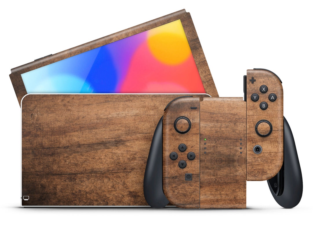 Worn Wood Nintendo Switch OLED Skin Brown Wooden Planks - Etsy