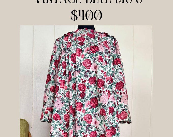 Featured listing image: Vintage Bete Mu'u Mu'u - radiating with roses