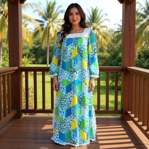 vintage princess kaiulani dress Princess Kaiulani Hawaii Floral Ruffle mermaid Dress Hawaiian Print 27 waist