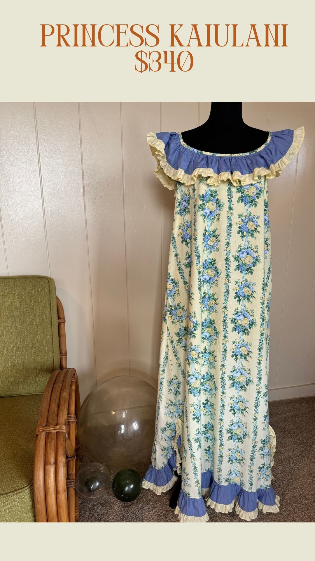 週末価格！1980/90s Princess Kaiulani ワンピース 1990s Princess Kaiulani Dress – Lovers Bridal