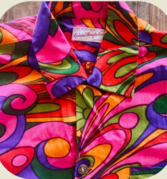 Vintage Kahana Manufacturing Company Aloha Shirt-made in Hawaii
