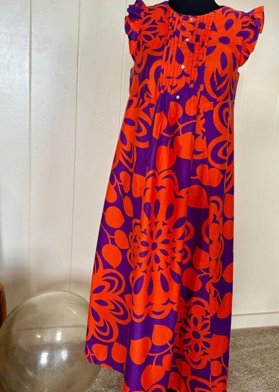 驚きの価格 Flutter Imports Tahiti Vintage Sleeve Etsy - Muumuu フラダンス