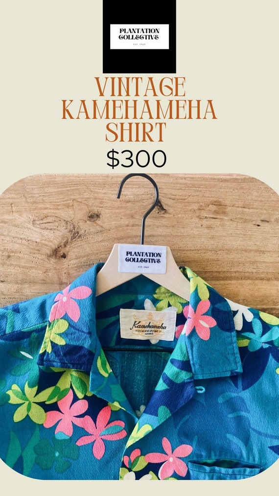 Vintage Kamehameha Shirt Circa 1950-1960's